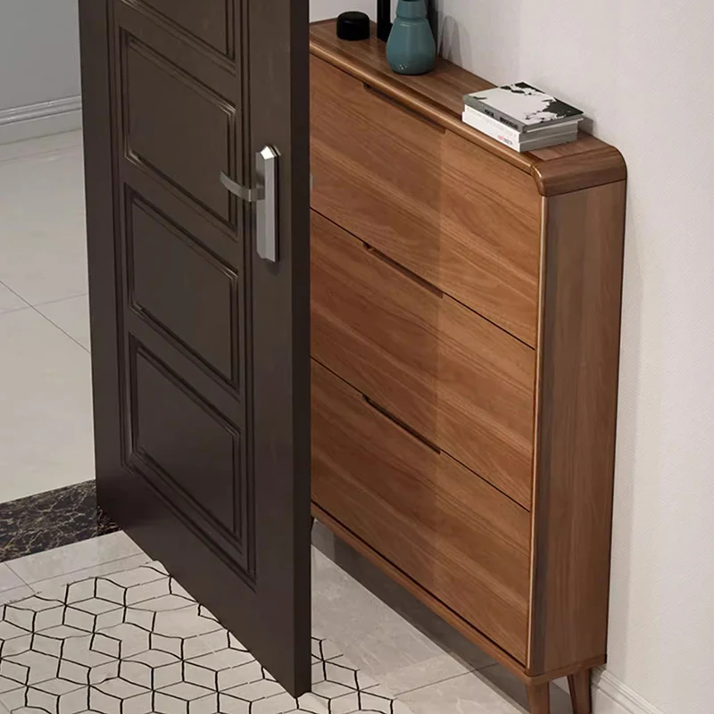 Шкаф-органайзер деревянный для обуви роскошная мебель гостиной дома