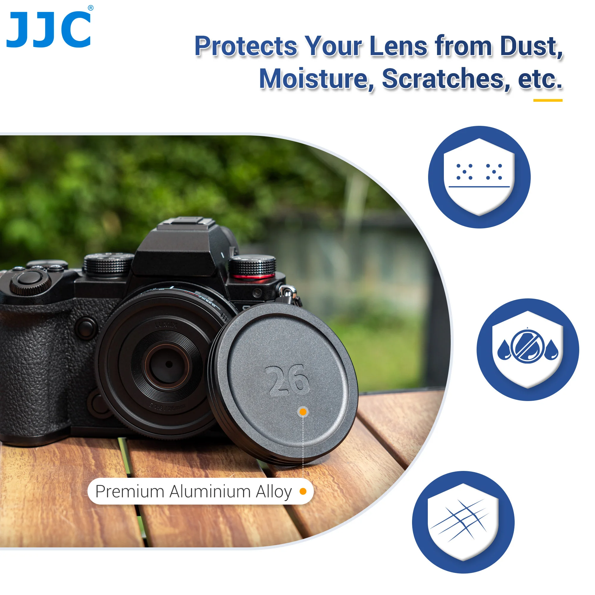 Фото Металлическая крышка объектива JJC для объектива Panasonic Lumix S 26 мм f/8 (Leica L) Крышка объектива Защита от пыли и отпечатков пальцев №3