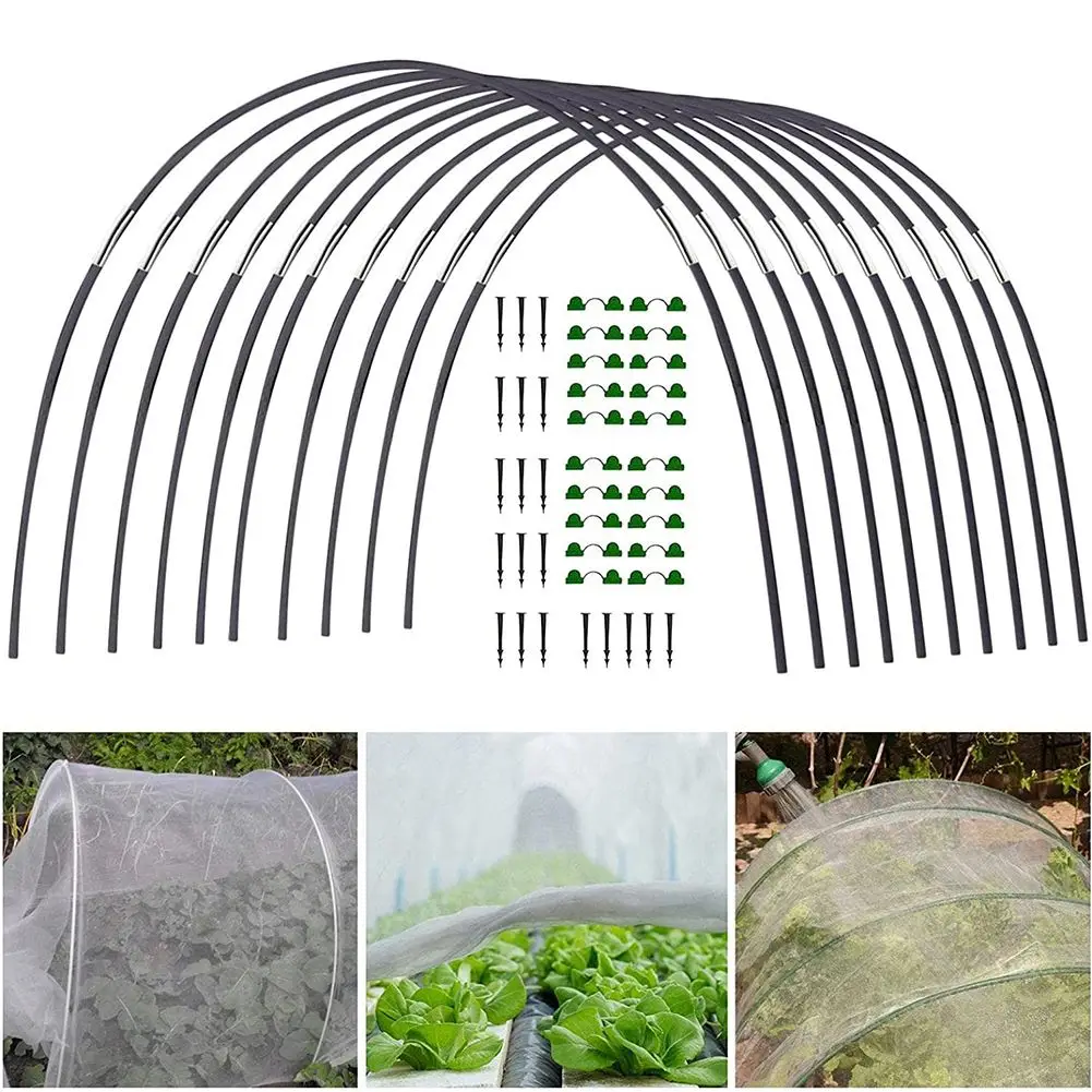 

54/90pcs Plant Tunnel Set Garden Conservatory Ring Set Tunnels Circle Arches Arch Raised Bed Greenhouse Tyres Raised Bed Tools