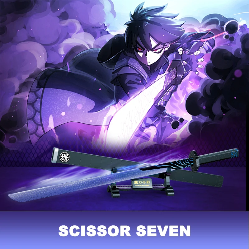 

Creative Anime Scissor Seven Assassin Blade Sword Building Blocks Ninja Knife Weapon Katana Glow At Night Brick Toy Kid Boy Gift