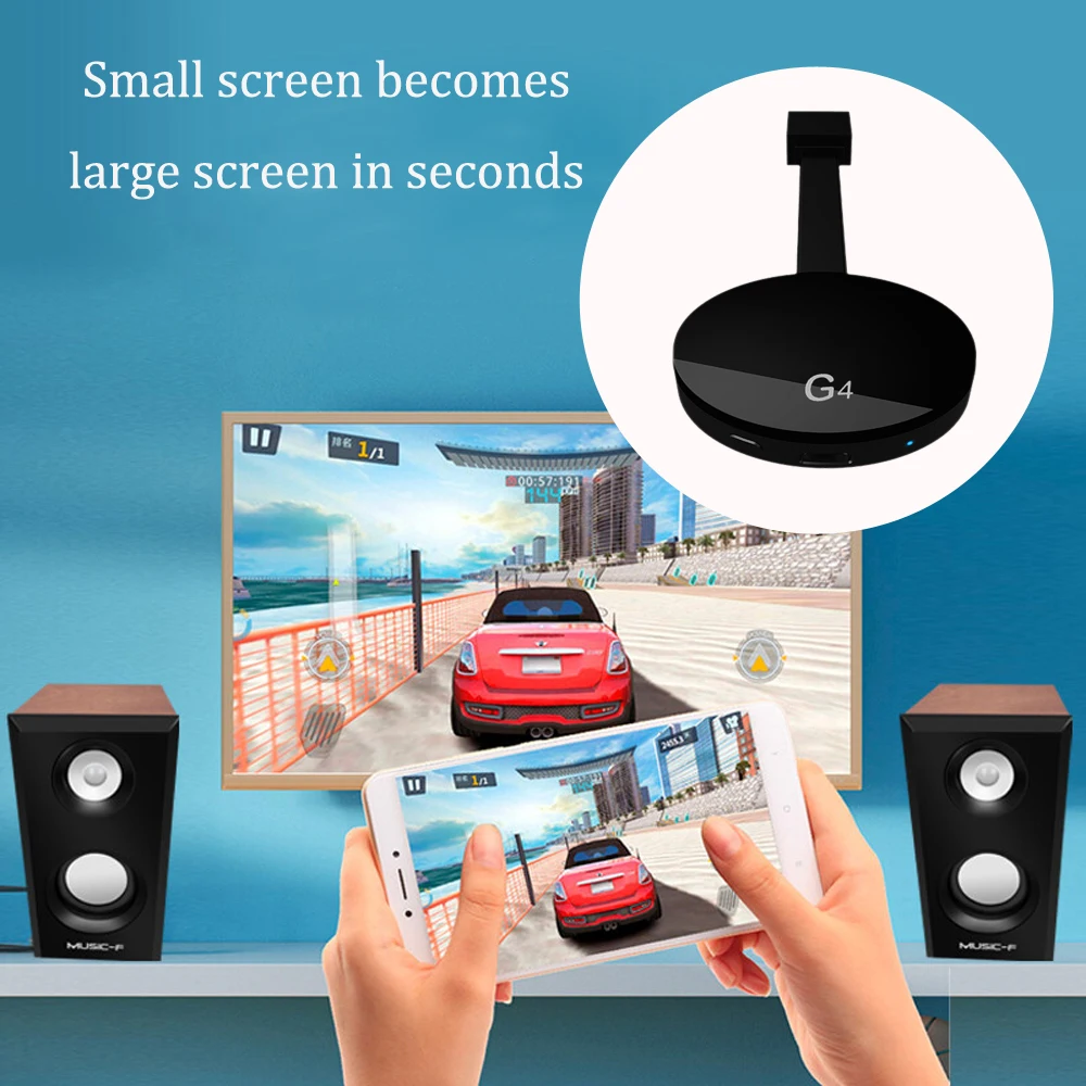 

KOOGOLD G4 2.4G+5G Miracast TV Dongle HDMI-compatible Fashion WiFi Wireless Anycast 1080P Mirror Sctreen For Android iPhone IOS