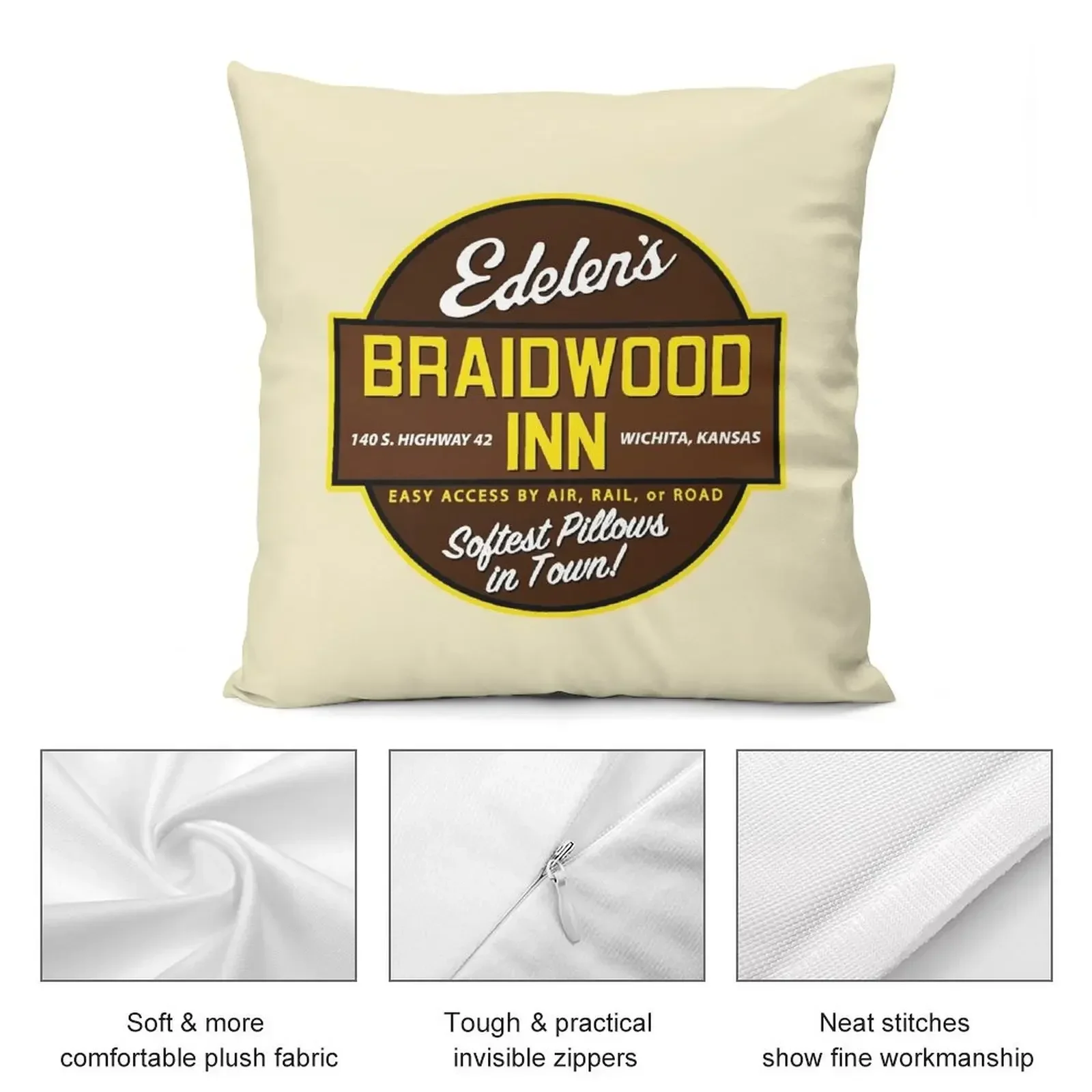 Braidwood Inn - Wichita KS Мотель на самолетах поездах и автомобили декоративная подушка