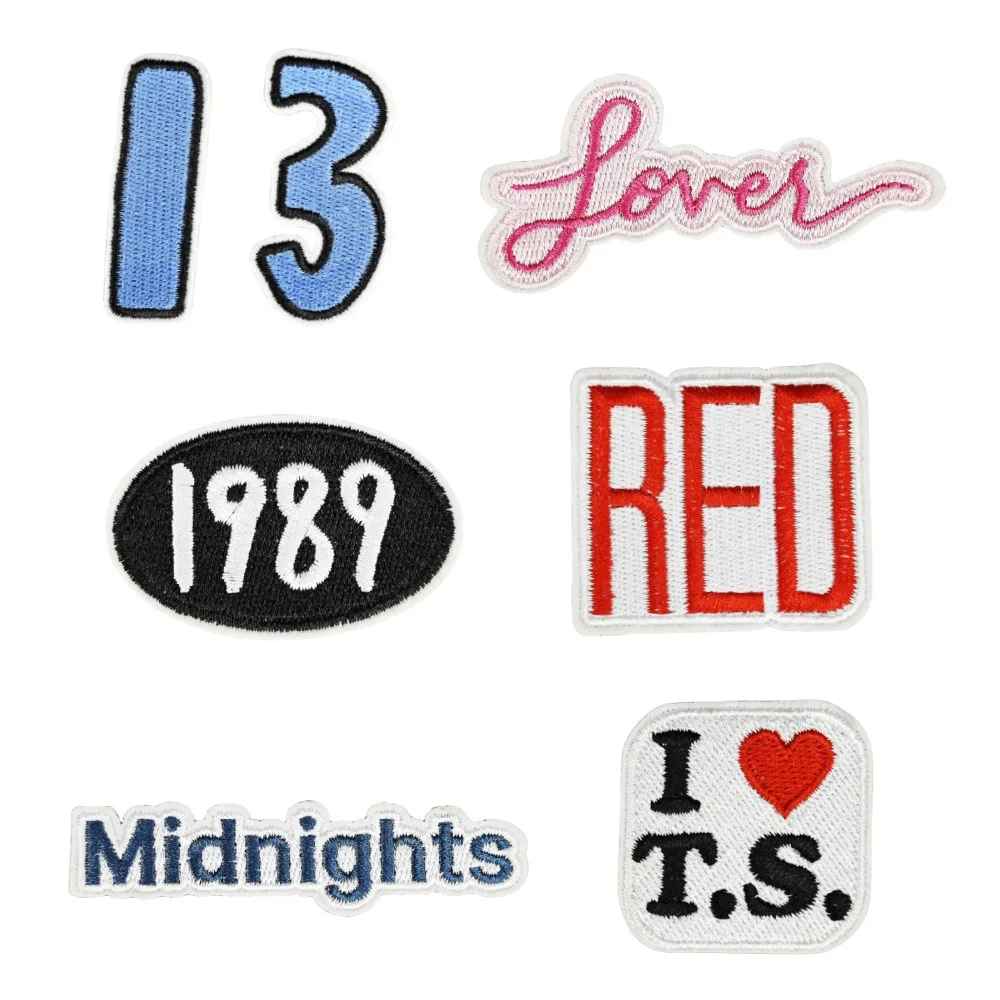 Мультяшные арабские цифры английская буква значок аппликация вышитые нашивки