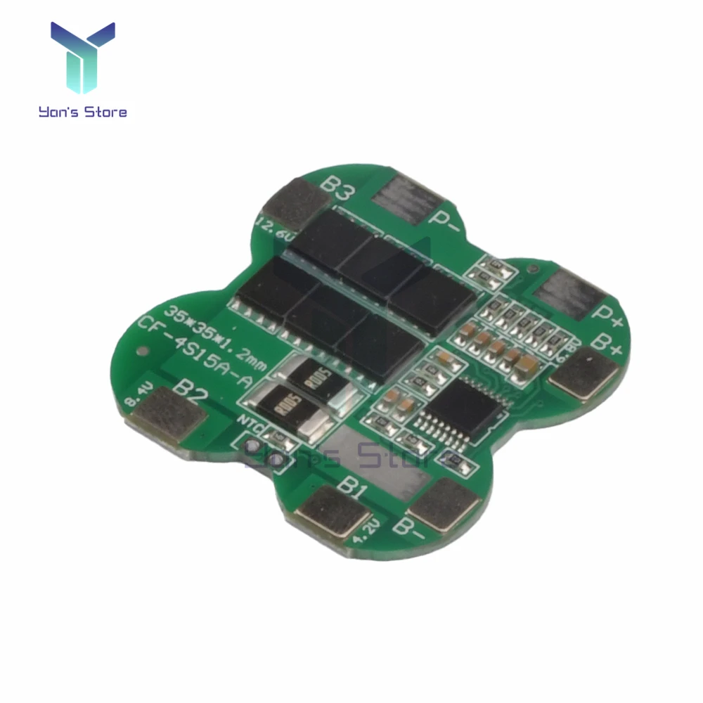 

4S Ternary 16.8V 12A 15A Same Port Without Balance Lithium Battery Protection Board for Solar Street Light 18650 Battery Pack