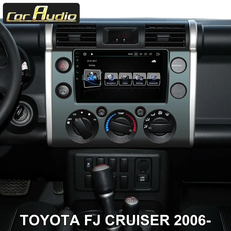 9 &quotAndroid 13 Bluetooth автомобильные радиоприемники для Toyota FJ Cruiser 2006-GPS-навигация