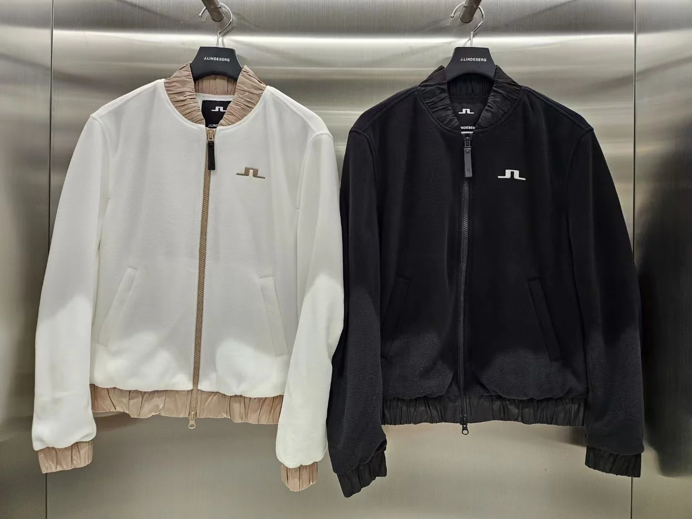 

High-end autumn and winter Golf women's clothing stand collar fleece short coat
