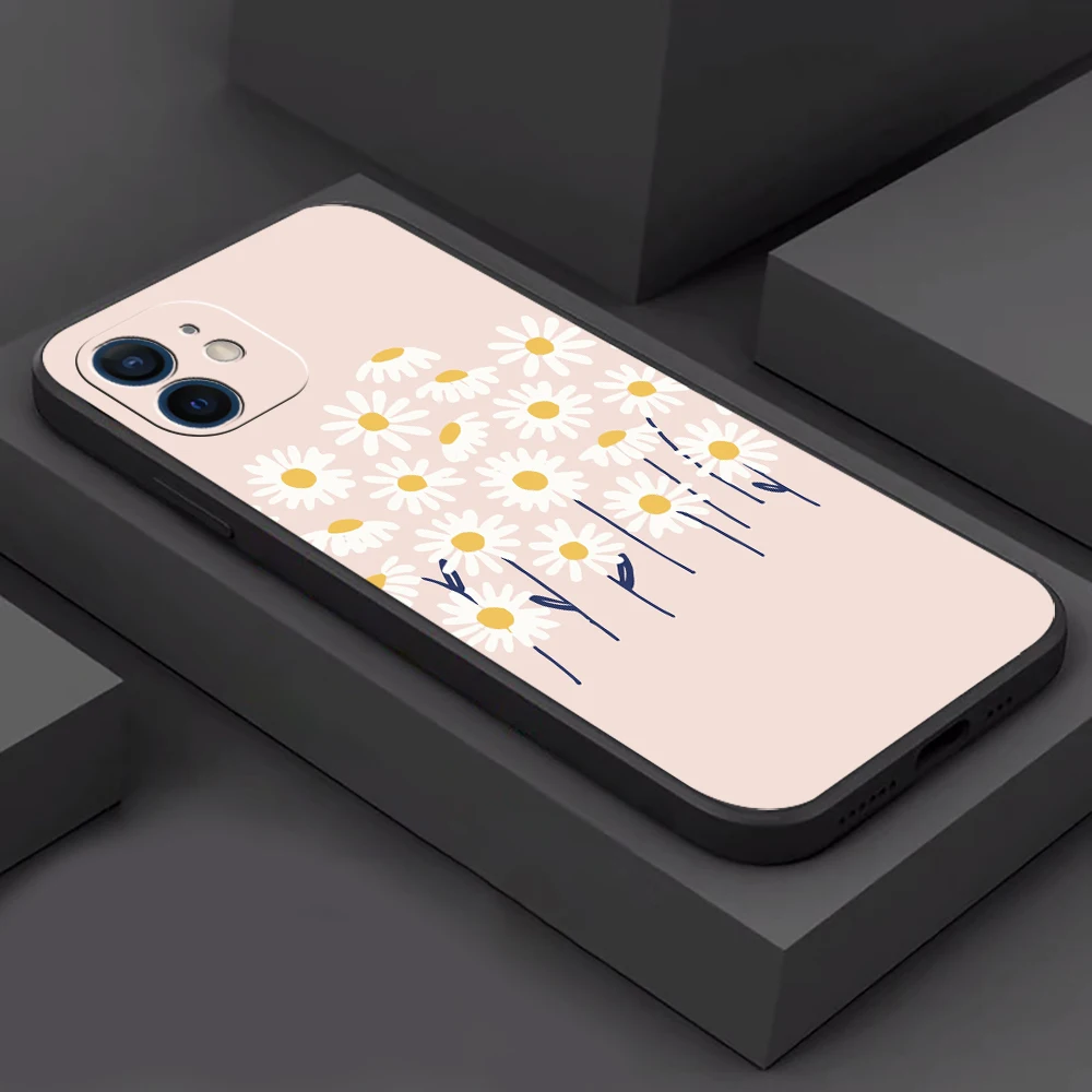 phone case for funda iphone 13 12 11 pro max 13 12 mini x xr xs max 6 6s 7 8 plus black coque liquid silicon celular soft free global shipping