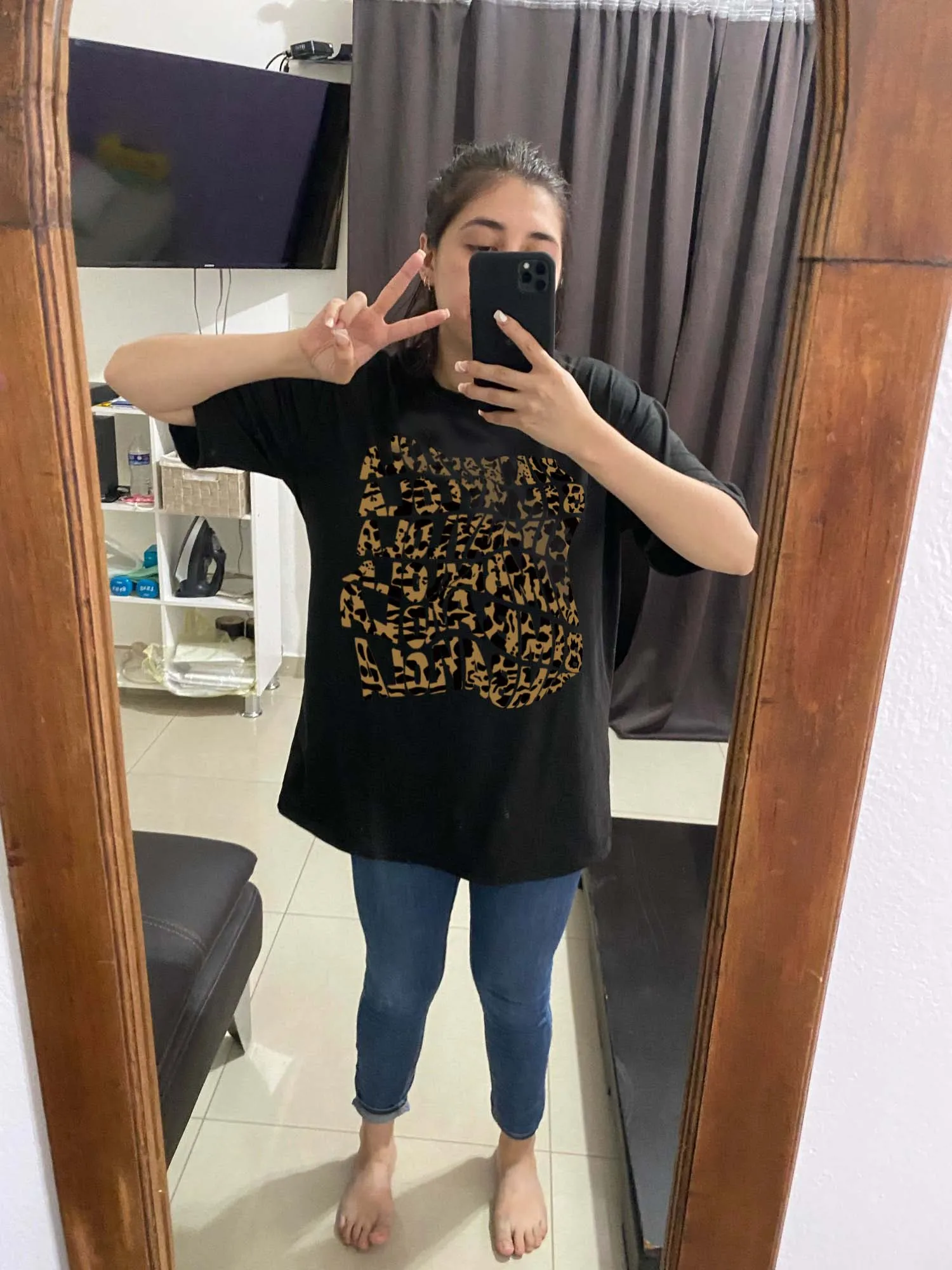 

con leopardo With Leopard T-Shirt Fashion Print Black T-Shirt Aesthetic Graphic Short Sleeve Ladies Top Summer Loose T-Shirt