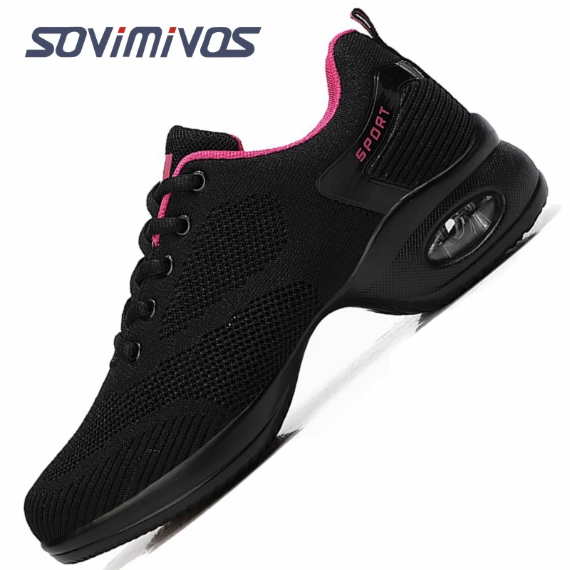 

Dance sneakers for woman jazz shoes mesh Modern Outsole Dance Sneakers Breathable Lightweight Dancing fitness shoes for women