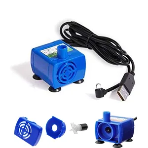 Water Pump LED Light Pet Cat Water Fountain Motor Replacement Pet Accessories for Cat Flowers Drinki