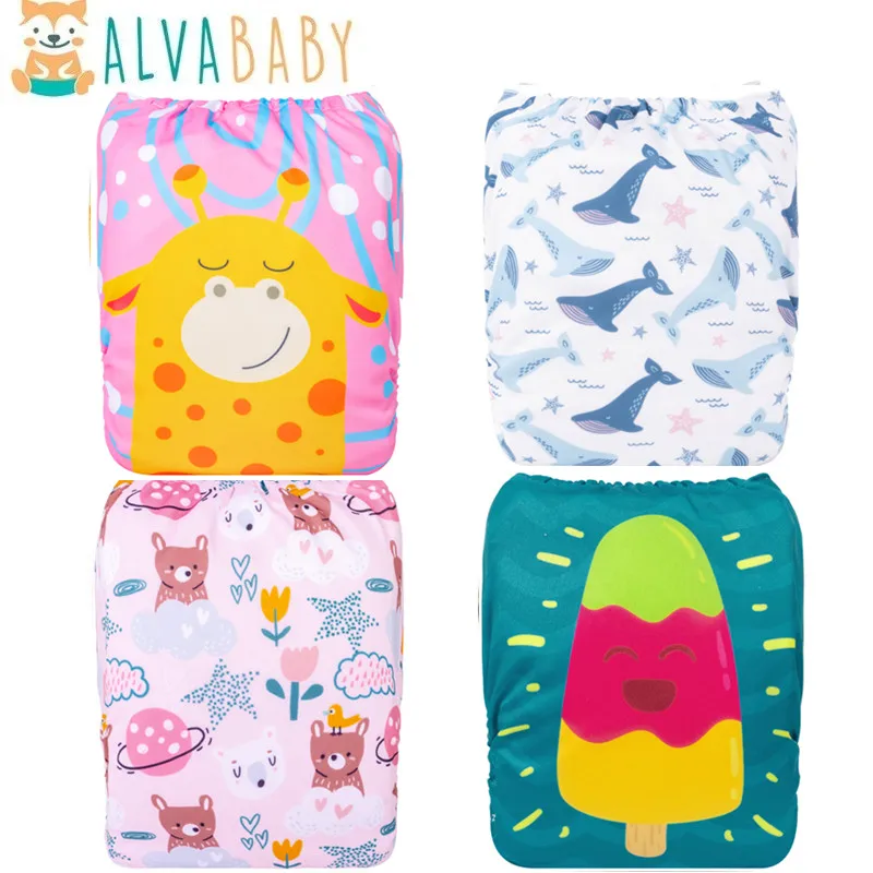 U Pick ALVABABY тканевые подгузники детские модные для малышей 3-15 кг с 1 вставкой