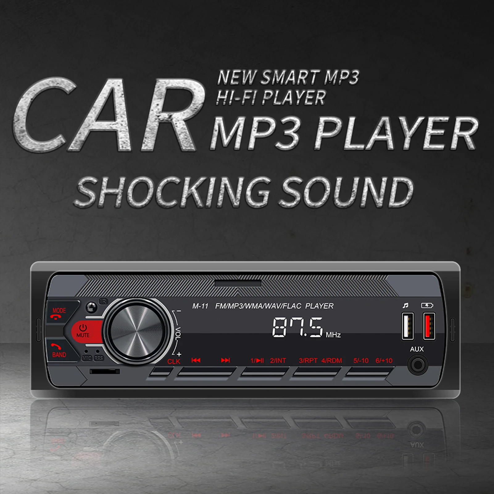 

Car Stereo Single Din Car Single DIN Car Stereo Receiver Long Press To Talk Assistant BT Hands-Free Calling USB Playback &