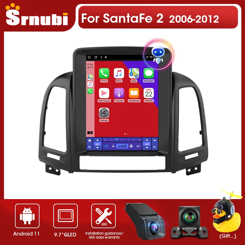 Srnubi Android 11 0 автомобильное радио для Hyundai Santa Fe 2 2006-2012 Мультимедиа - Цена: 31106.4