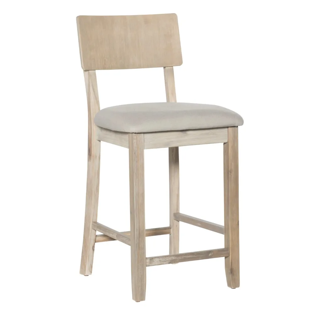 

Linon Jordan 25" Counter Stool, Graywash with Gray Linen Fabric
