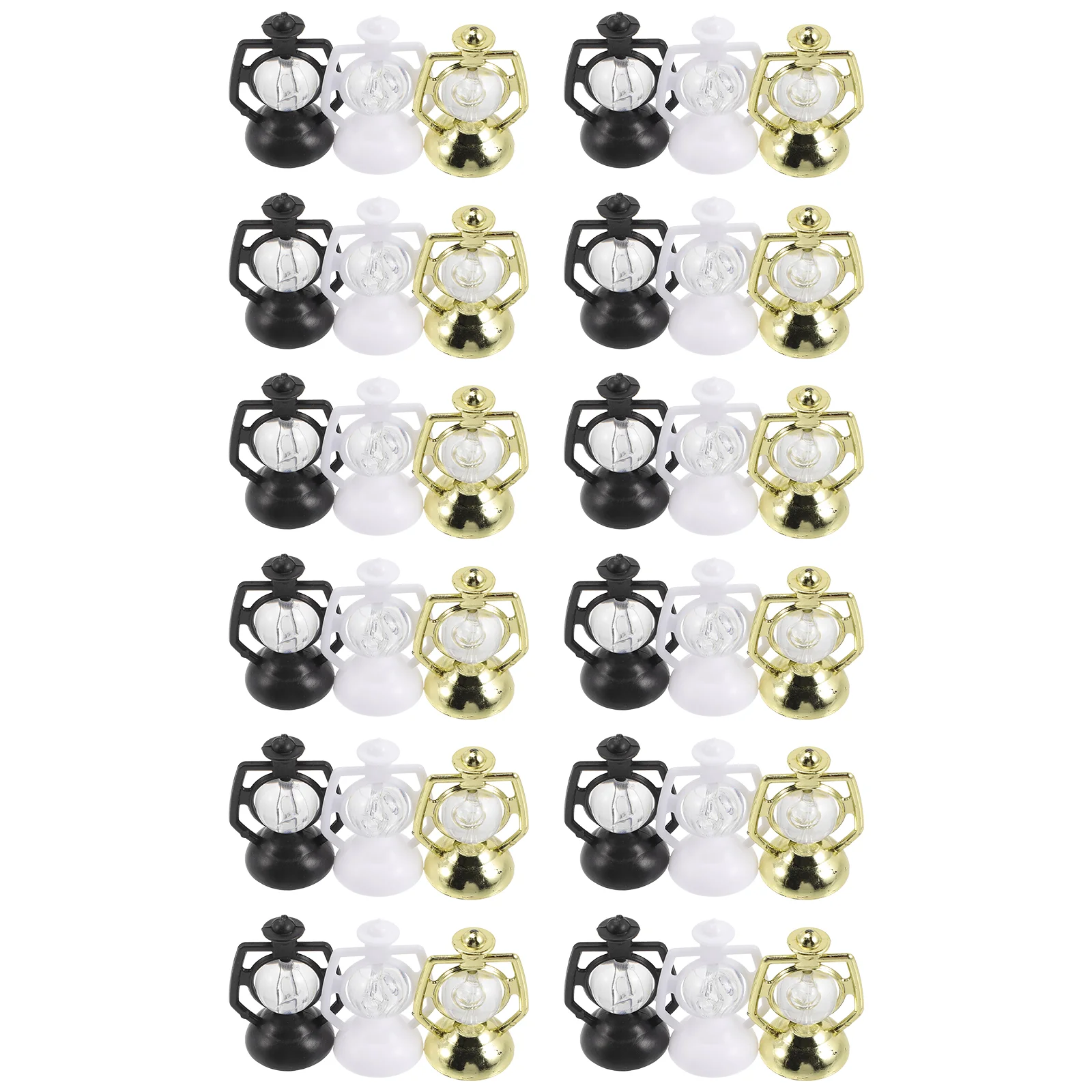 

36 Pcs Mini House Ornament Lantern Photo Props Miniature Table Lamp Models Decoration Household Xmas