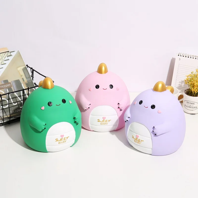 

Копилка-динозавр с защитой от падения, большая копилка, индивидуальный детский подарок на день рождения, для мальчиков и девочек, рождестве...