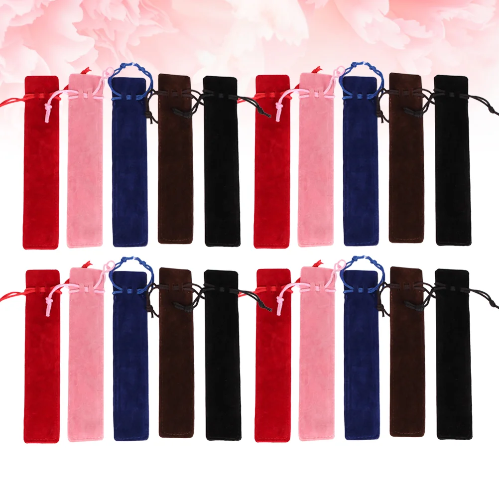

25 Pcs Bag Cartucheras Para Pen Bag Pouch Pens Sleeves Men Portable Drawstring Pouch Pen Sleeve Bags