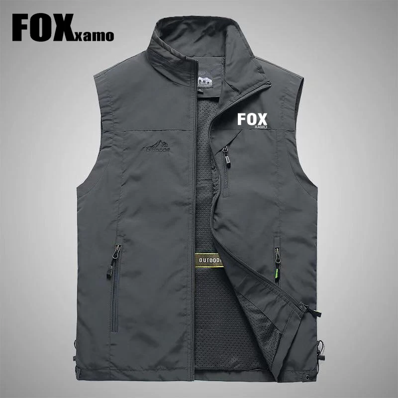 

Cycling Vests Foxxamo Windproof Gilet Summer Outdoor Bicycle Sleeveless Windbreaker Motorcycle Jacket Waterproof MTB Clothing