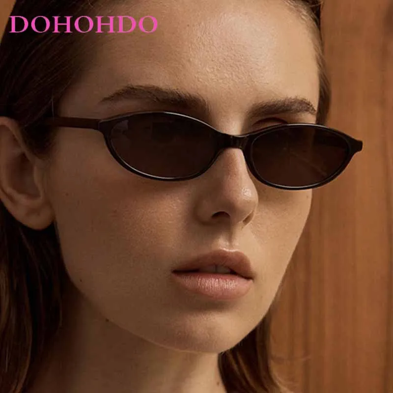 DOHOHDO милые овальные солнцезащитные очки в маленькой оправе женские сексуальные