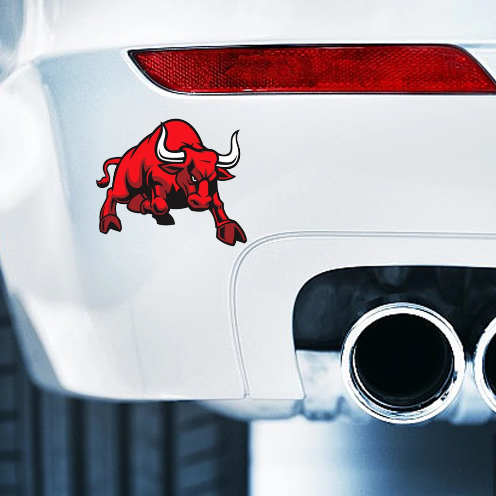 

2/2/2 2 шт., автомобильные наклейки со съемным рисунком быка, универсальные и водонепроницаемые, не повреждают автомобильные наклейки, как показано на рисунке
