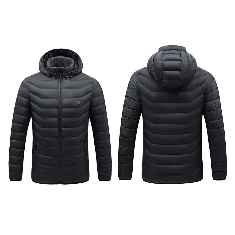 15 Heating Areas Electric Heating Coat USB Charging Thermal Warm Jacket Men's Heated Hooded Coat Outdoor Sportswear Dropshipping