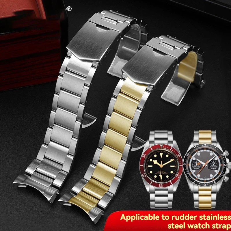 Фото Металлический ремешок для часов Tudor Black Bay, 22 мм |   Браслет из твердой нержавеющей стали 79230 79730. |   Браслет с надежной складной застежкой №2
