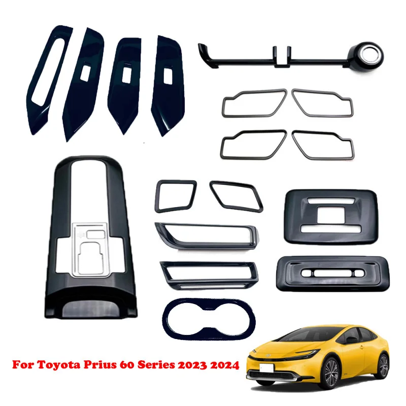 Черное пианино RHD из АБС-пластика для Toyota Prius 60 Series 2023 2024 аксессуары интерьера
