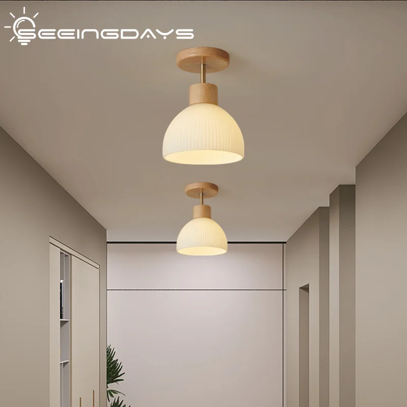 

Free Shipping Nordic Modern Minimalist Creative Wood Ceiling Lamp for Bedroom Living Room Study Desk Lamp LED Night Lamp Luxury