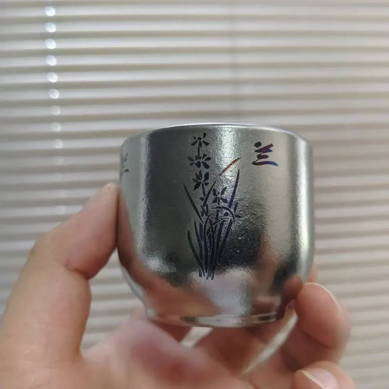 Двухслойная чашка для чая кунг-фу из титана UpC 60/100 мл