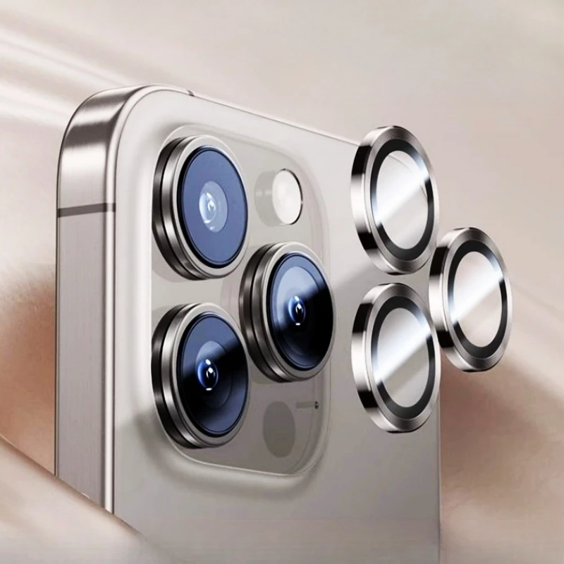 Metal Lens Rings For iPhone 16 Pro Max 16Plus 15 Anti Scratch Cover With Locator 16ProMax Camera Protector