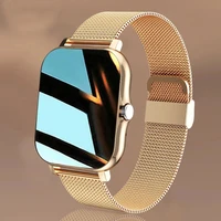 2022 golden smart watch men free shipping 1 69 fitness heart rate waterproof bluetooth call wrist gadgets smartwatch for men