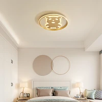 sarok ceiling lights round led fixtures panda cartoon copper modern decor for bedroom children room kindergarten
