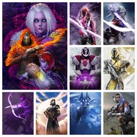 Destiny 2 Game Diamond Rhinestone Painting Game Characters Cross Stitch Embroidery Picture Mosaic Full Drill Bedroom Home Decor