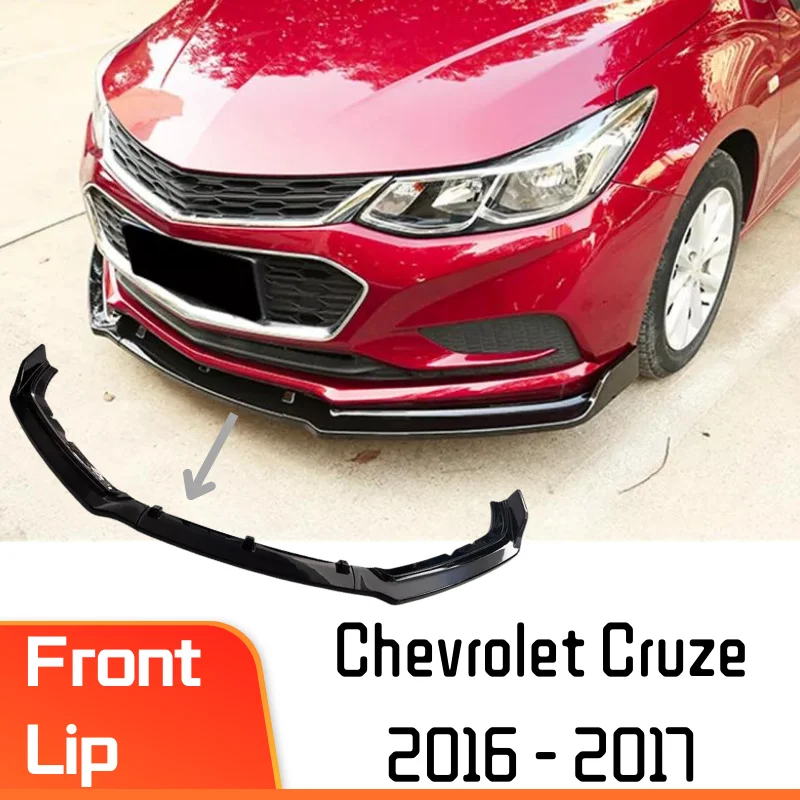 

Новый сплиттер для переднего бампера Chevrolet Cruze 2016 2017, черный сплиттер, диффузор, комплект кузова, спойлер, автомобильные аксессуары