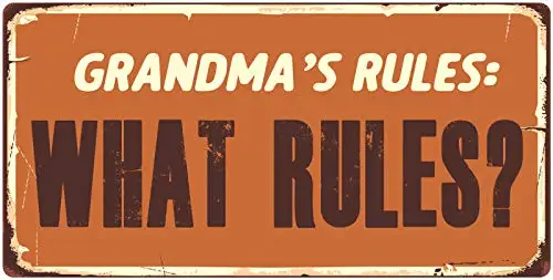 НаклейкаПират 880HS Правила бабушки Что правила Алюминиевый подвесной знак