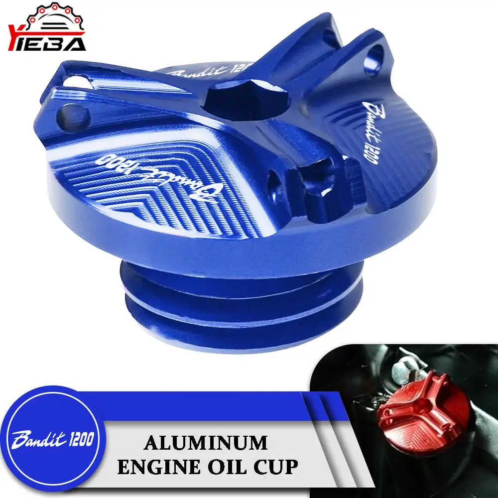 

Motorcycle Accessories Aluminum Engine Oil Drain Plug Sump Nut Cup Plug Cover FOR SUZUKI BANDIT 1200 BANDIT1200 1996-2007 2006
