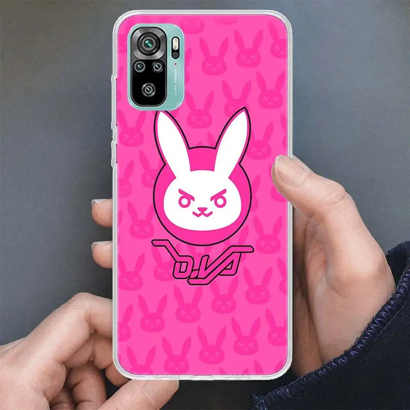 Game O-Overwatchs-DVA Phone Case For Xiaomi Redmi Note 10 10S 11 11S 11T 9 9S 9T 8 8T 11E Pro Max 7 6 5 5G Soft Silicone Shell images - 6