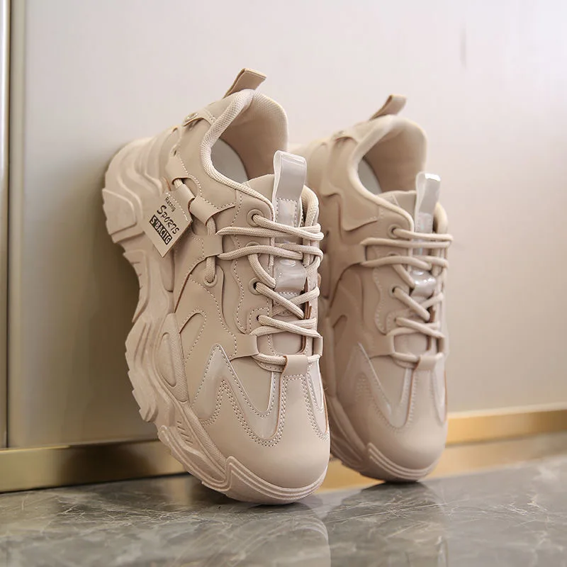 

Dad shoes women's spring and autumn 2022 new women's shoes all-match thick-soled white sneakers fashion casual shoes