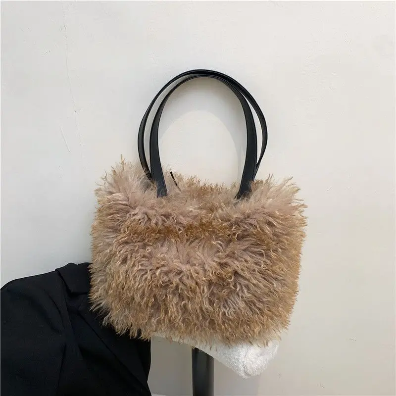 

Miracle Kira 2023 Autumn and Winter New Versatile Plush Small Bag Fashion Crossbody Portable Plush Bag Bucket Bags Free Delivery