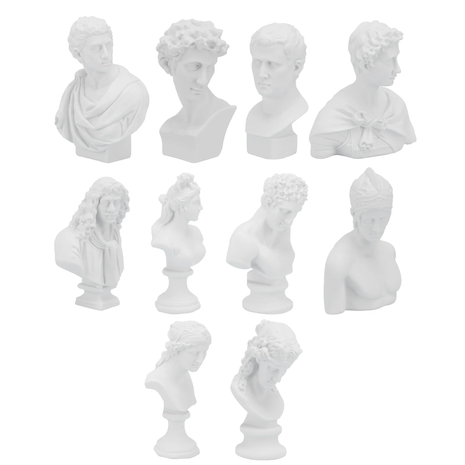 

Statue Bust Resin Sculpture Head Sketch Craft Figurines Gypsum Greek Teaching David Portrait Decoration Practice Portraits Still
