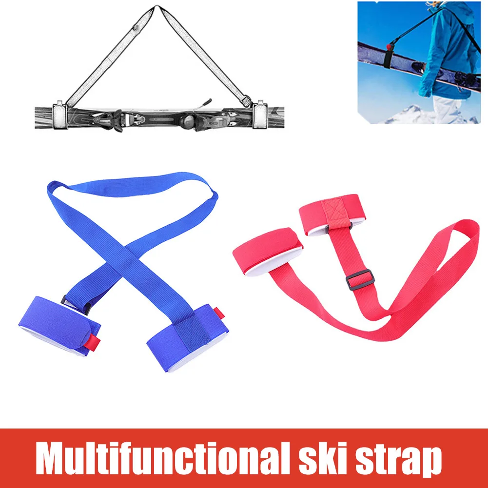 

Nylon Skiing Pole Shoulder Carrier Portable Adjustable Ski Lash Handle Straps Hand Carrying Protecting for Ski Snowboard