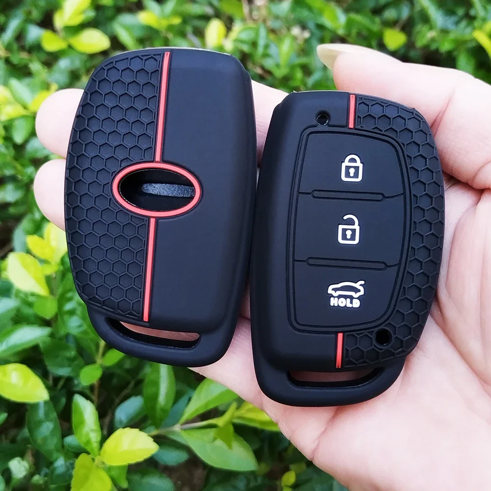 For Hyundai Creta Ix35 Ix45 I10 I30 I40 Tucson Santa Fe Rena Sonata Elantra Silicone Car Smart Key Case Cover Accessories