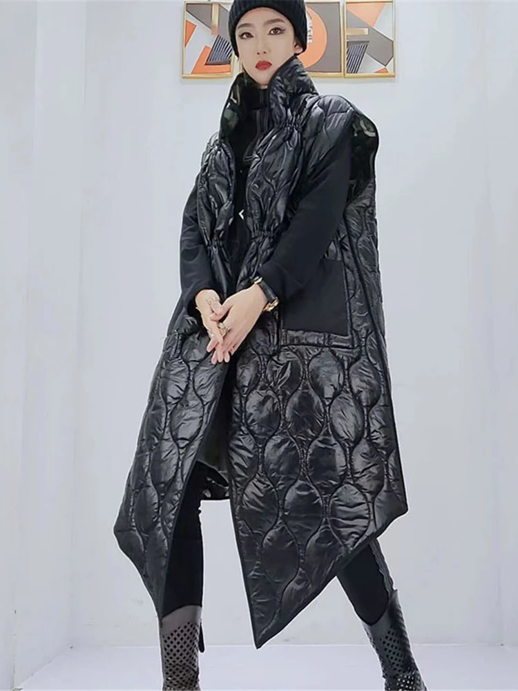 Женский жилет с принтом XITAO модный Осенний без рукавов карманом и надписью Goddess Fan