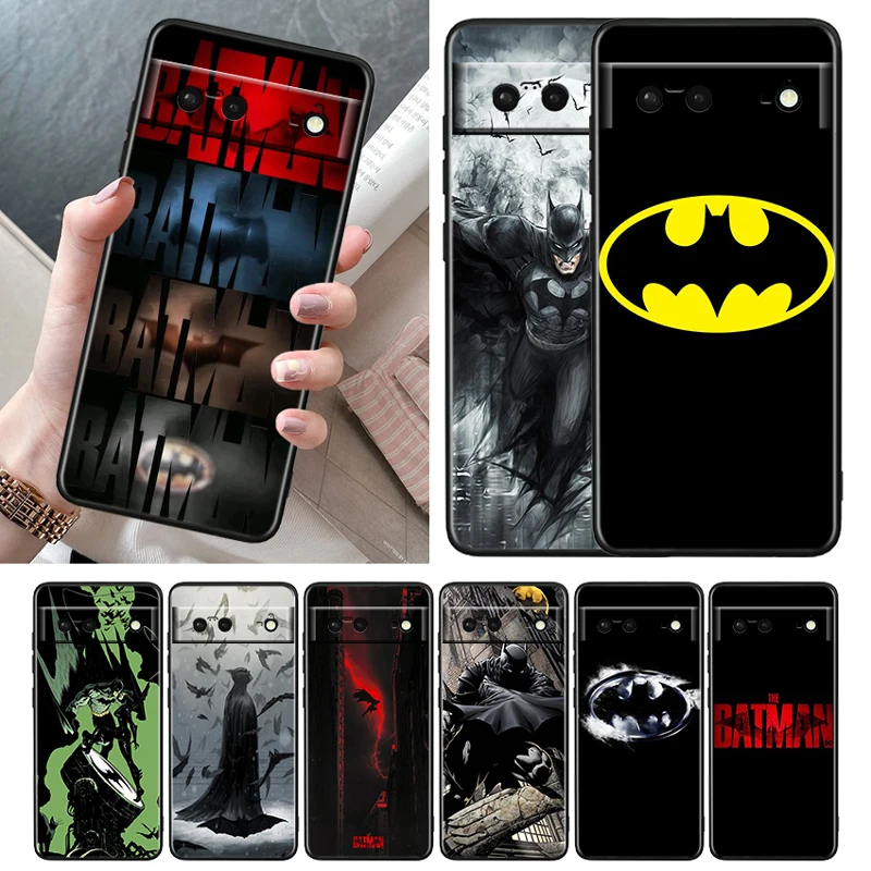 

DC Comics Batman Shockproof Case for Google Pixel 7 6 Pro 6a 5 5a 4 4a XL 5G Silicone Soft Black Phone Cover Capa Coque Shell