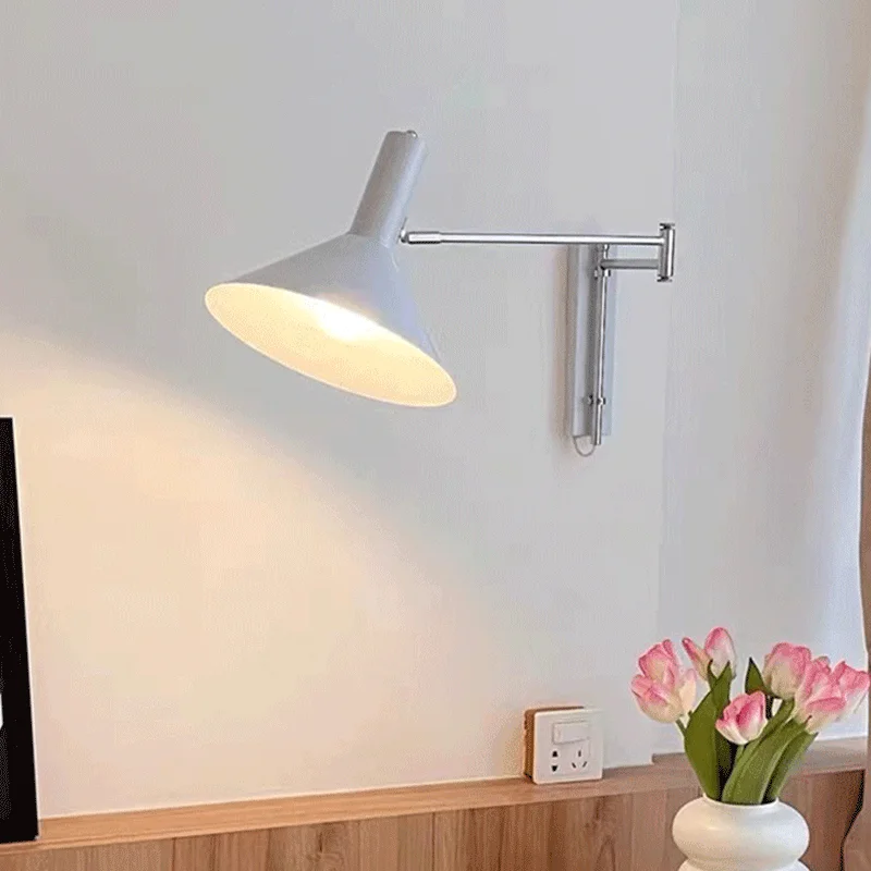 

Sconces Hotel Bedside Folding Stretching Reading Lights Bauhaus Modern Middle Bedroom Wall Lamps Simple Retro Nordic Living Room