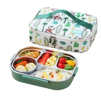 bento box kids portable lunch box with compartment 188 stainless steel food container for children school picnic bento food box