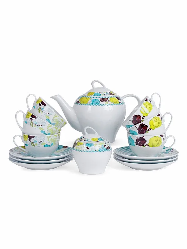 Чайный сервиз JEWEL Ленсойс 14 предметов (фарфор) | Дом и сад