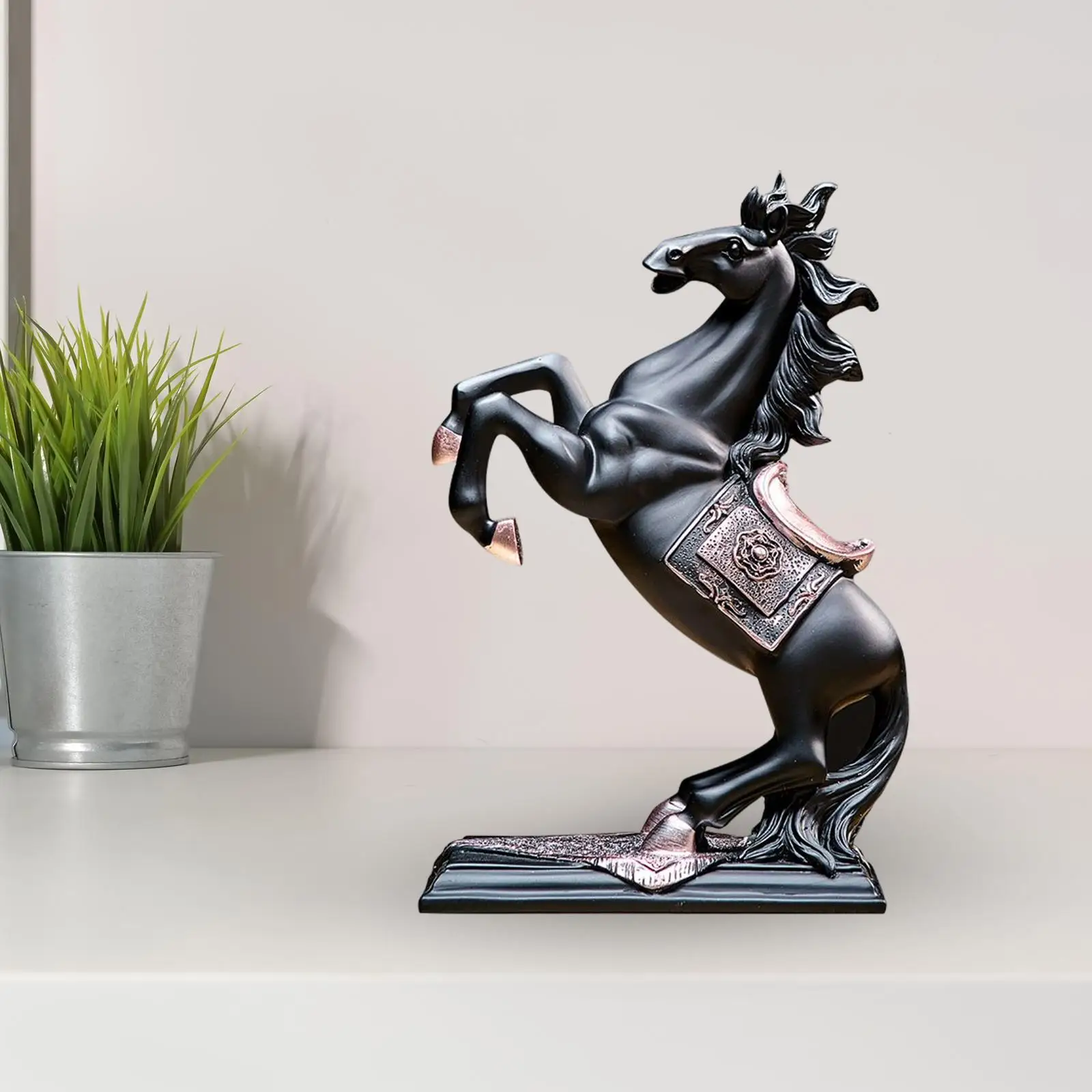 

Статуя лошади, скульптуры, коллекция, украшения из смолы, реалистичная модель животного для гостиной, декор для рабочего стола