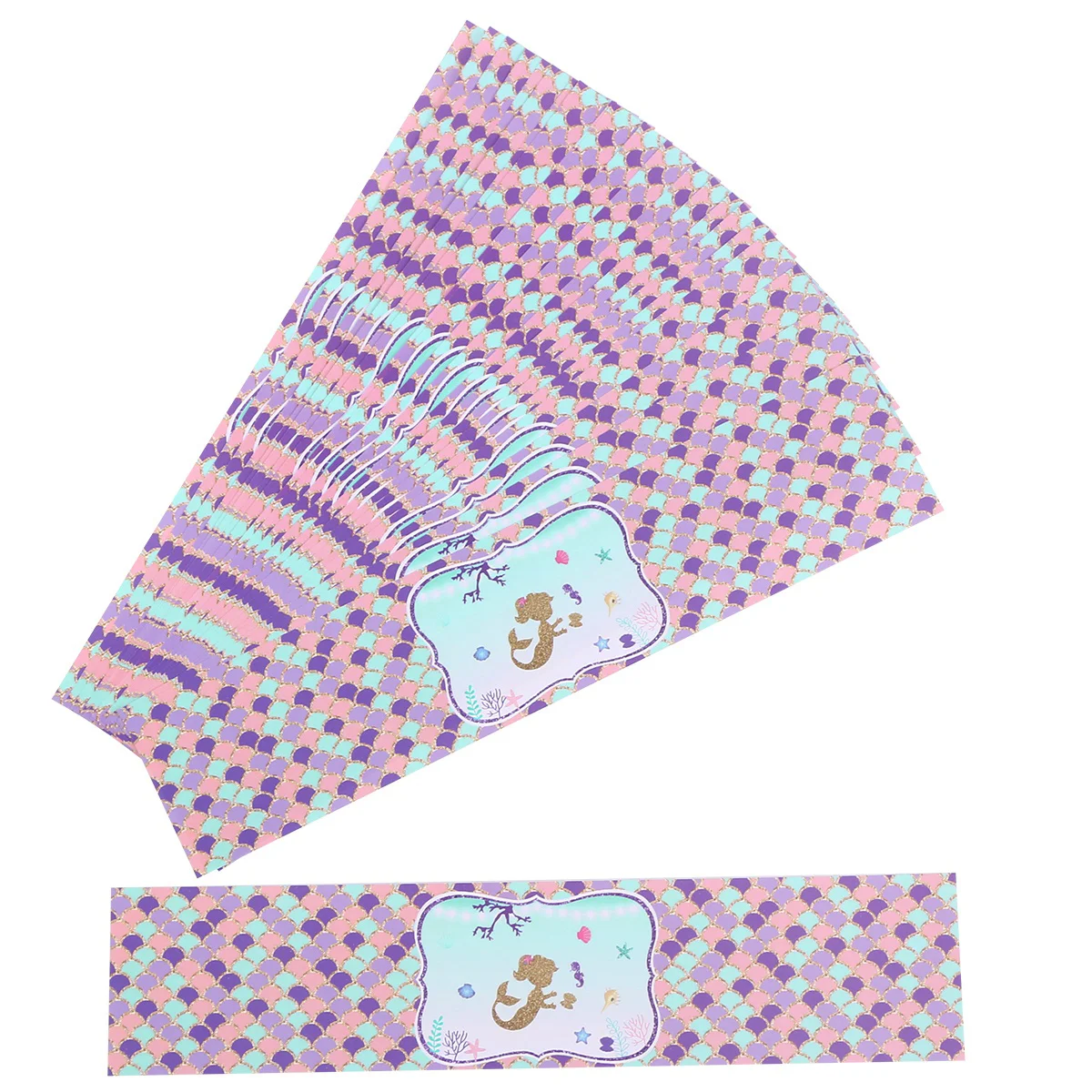

Mermaid Labels Water Bottle Party Birthdaywrappers Waterproof Favor Supplies