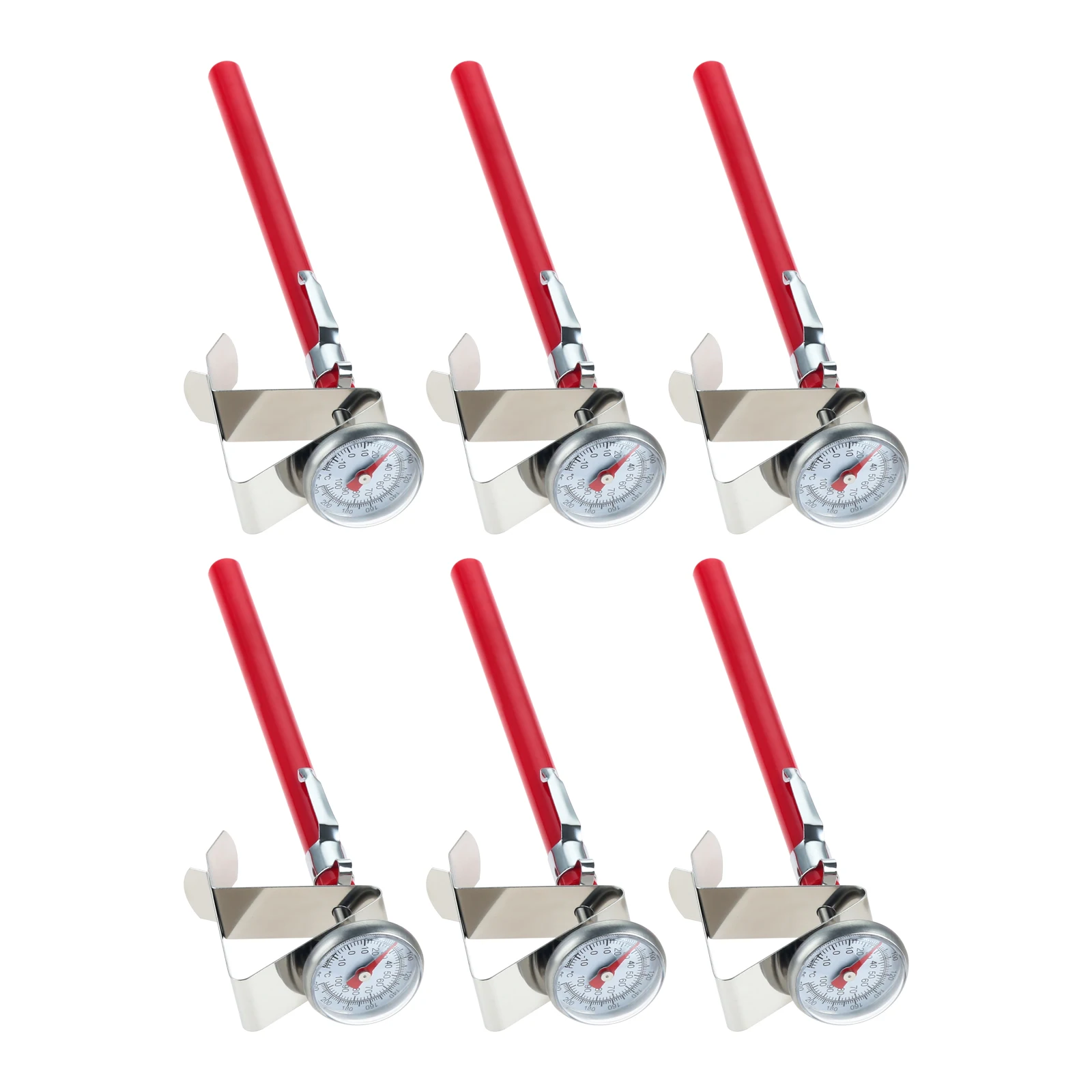 

6Pcs -10 to 100°C/ 0 to 220 °F Stainless Steel BBQ Temperature Kitchen Food-Cooking Meat Coffee Thermometer Kitchen BBQ Tool